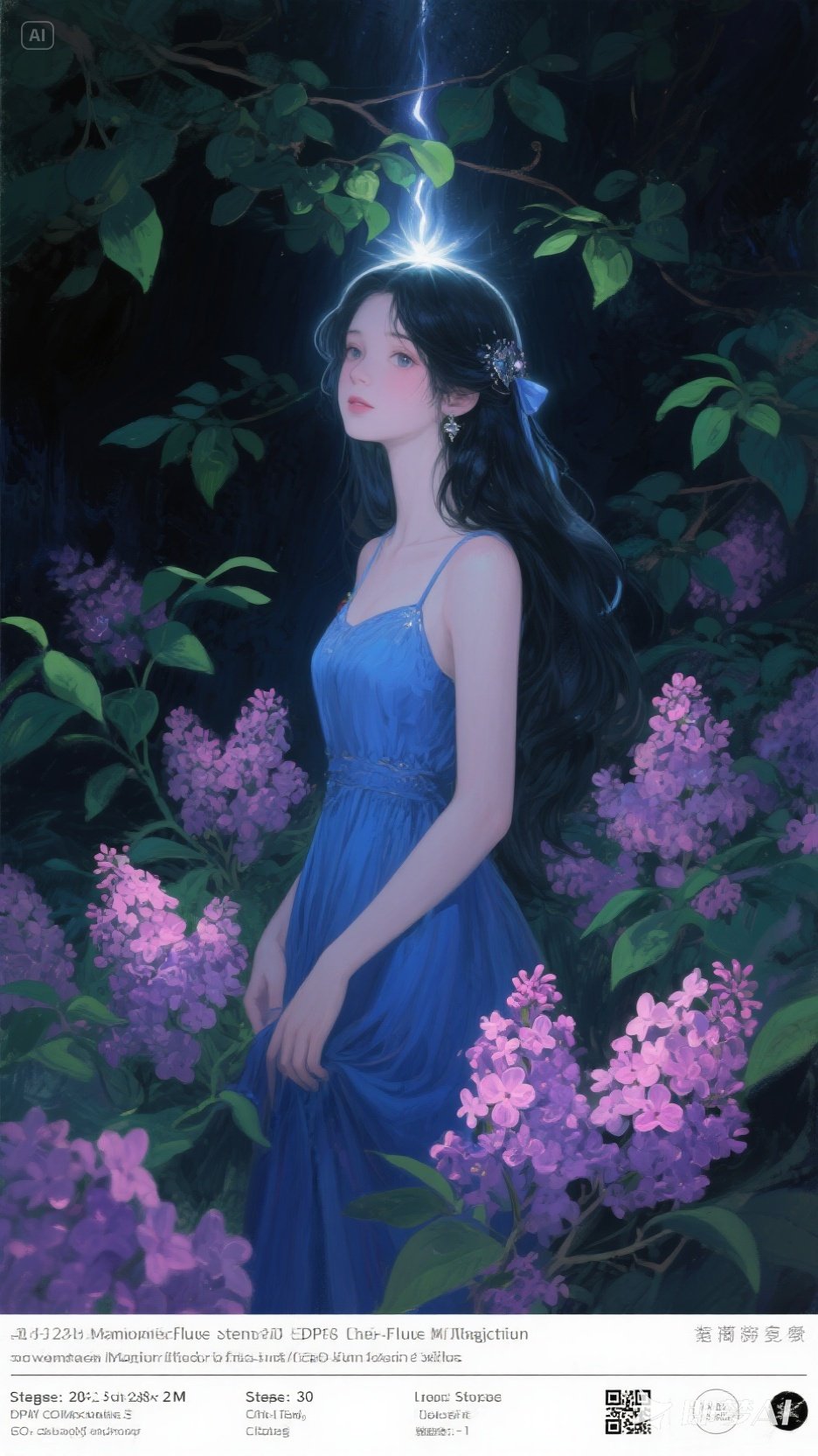 麦橘超然majicFlus, F.1_梧桐_厚涂风插画-即梦AI绘画