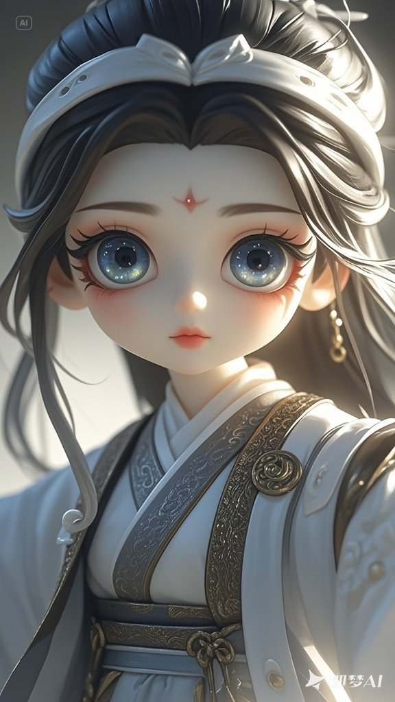 古风手办,写意人像,中国风绘画——即梦AI
