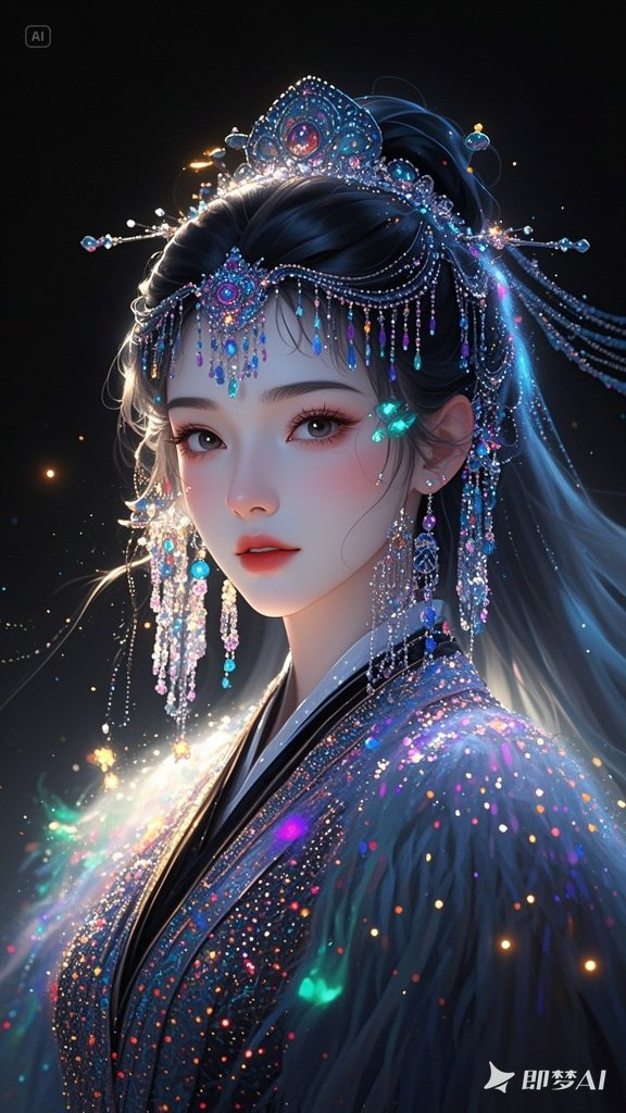 国古代美人厚涂特写形象——即梦AI